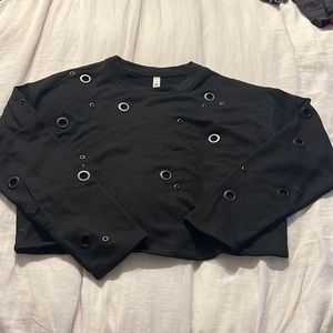 Alo Cropped Candace Sweatshirt, size M